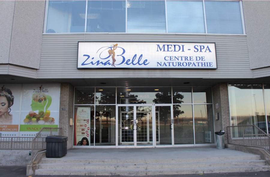 Façade de ZinaBelle Medi-Spa, chemin de la Côte-de-Liesse